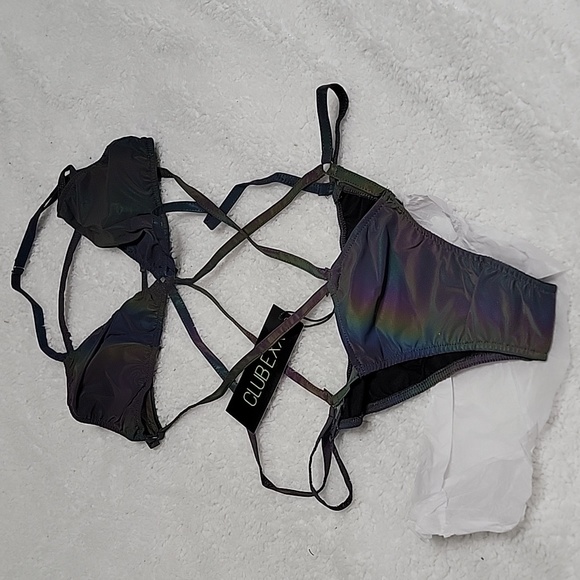 DOLLS KILL X CLUB EXX REFLECTIVE BODYSUIT - Picture 3 of 12